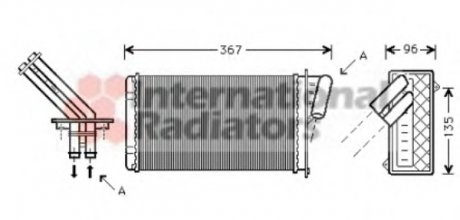 Радіатор отопителя LAGUNA1-2 94-01 type Behr Van Wezel 43006203