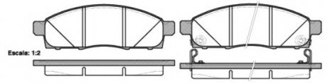 Колодка торм. MITSUBISHI L200 2.5DI-D 05- передн. REMSA 1434.02