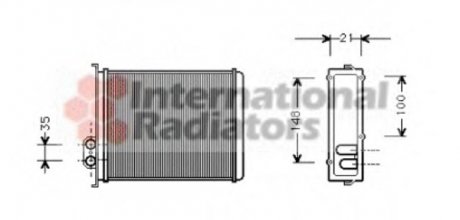 Радиатор отопителя HEAT VOL S/V/C70/850 91- Van Wezel 59006085
