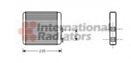 Радіатор отопителя ASTRA G/ZAFIRA +AC 98-05 Van Wezel 37006321