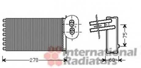 Радиатор отопителя TRANSPORTER T4 28i/25D 00 Van Wezel 58006296 (фото 1)