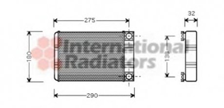 Радіатор отопителя MB W203 (C/CLK) ALL 00- Van Wezel 30006312