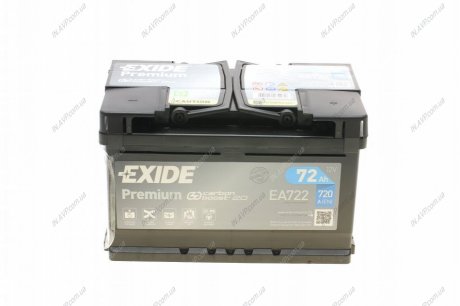 Аккумулятор 72Ah-12v PREMIUM(278х175х175),R,EN720 EXIDE EA722