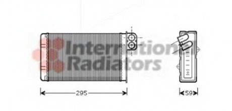 Радіатор отопителя P406 MT/AT +/-AC 99-04 Van Wezel 40006240
