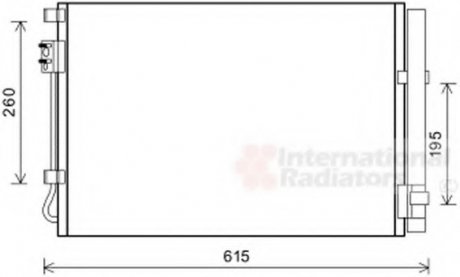 Радиатор кондиционера HYUNDAI ACCENT 11- Van Wezel 82005269
