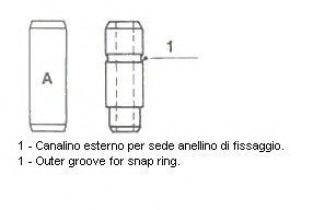 Направляющая клапана IN/EX FORD TRANSIT 2,5D Metelli 01-1993 (фото 1)