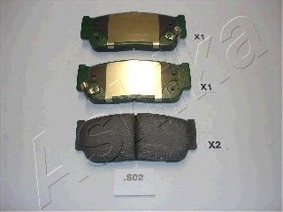 Комплект тормозных колодок, дисковый тормоз Ashika 51-0S-S02 (фото 1)