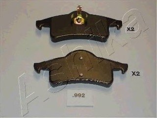 Комплект тормозных колодок, дисковый тормоз Ashika 51-09-992 (фото 1)