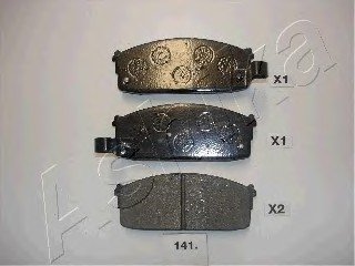 Комплект тормозных колодок, дисковый тормоз Ashika 50-01-141