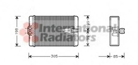 Радиатор отопителя W 202 H / A 03/97- Van Wezel 30006250 (фото 1)