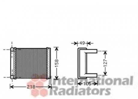 Радиатор отопителя SPRINTER ALL 95-06 Van Wezel 30006385 (фото 1)