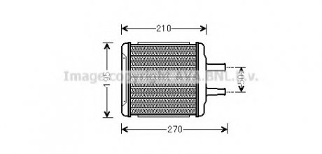 Радиатор отопителя CHEVROLET Lacetti 1.6-1.8 AVA DWA6088 (фото 1)