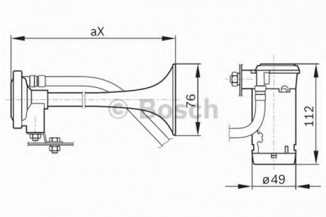 Сигнал звуковой ВАЗ -Калина, Приора BOSCH 0 986 320 003