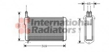 Радиатор отопителя ВАЗ 2108, Таврия Van Wezel 26006009 (фото 1)