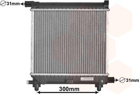 Радиатор W124/W201 MT 18/20/23 -AC Van Wezel 30002039