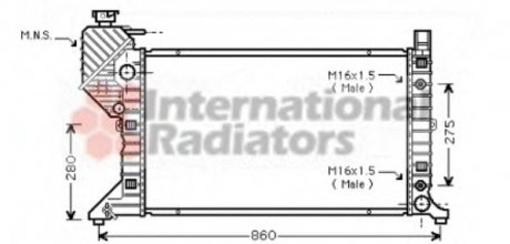 Радиатор MB W901 SPRINTER AT 00-06 Van Wezel 30002343
