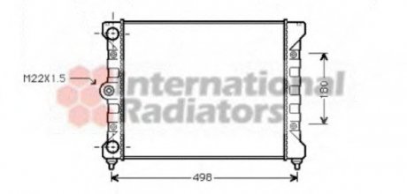 Радиатор GOLF3/VENTO 14/16MT 91-98 Van Wezel 58002028