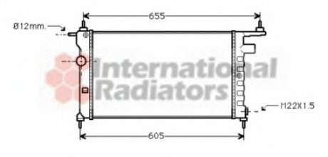 Радиатор CORSA B/COMBO 1.2/1.4/1.6 Van Wezel 37002183 (фото 1)