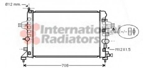 Радиатор ASTRA H 16i-16V MT/AT 04- Van Wezel 37002363