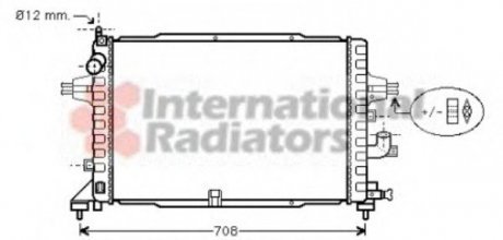 Радиатор ASTRA H 17CDTi MT +-AC 04 Van Wezel 37002364