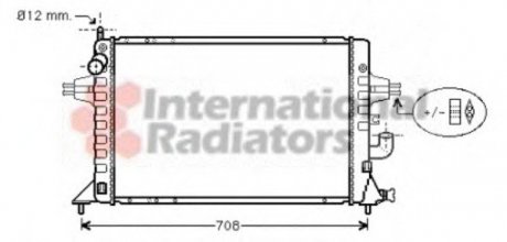Радиатор ASTRAG 1.7TD MT +/-AC 00- Van Wezel 37002294