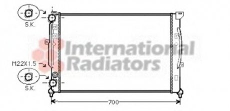 Радиатор A4 1.6/1.9TD MT 96-00 M/J Van Wezel 03002123