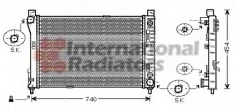 Радиатор W203(C) MT/AT +/-AC 00-02 Van Wezel 30002286