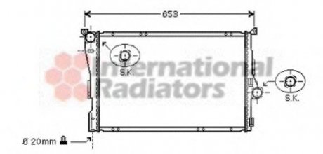 Радиатор 3SERIES E46 ALL MT 98-05 Van Wezel 06002278
