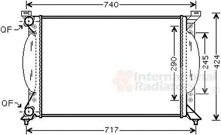 Радиатор AUDI A4 16/18/20 MT 00- Van Wezel 03002201