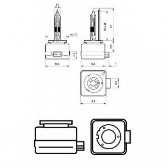 Лампа ксенон D1R 85V 35W PK32d-3 Philips 85409VIC1