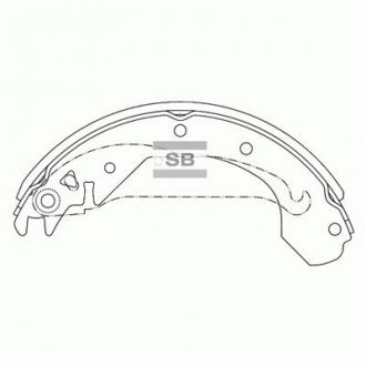 Колодка торм. барабан. DAEWOO ESPERO (SANGSIN) HI-Q SA010