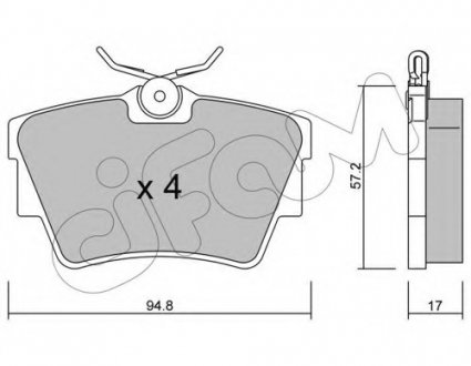 Колодка торм. RENAULT TRAFIC задн. CIFAM 822-635-0
