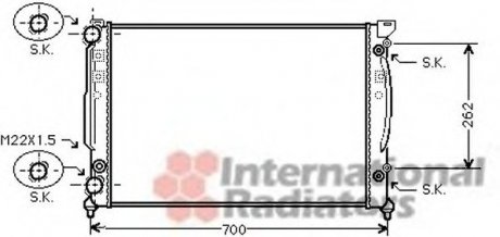 Радиатор A4/A6/PASSAT5+6 AT 95- Van Wezel 03002122