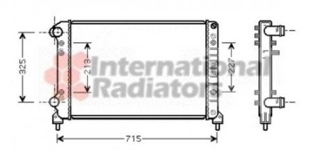 Радиатор DOBLO 1.9D MT +AC 00- Van Wezel 17002262