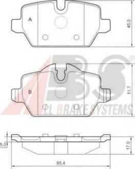 Колодка торм. BMW 116i/118i задн. ABS 37435