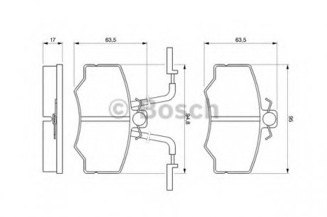 Торм колодки дисковые BOSCH 0 986 424 184 (фото 1)