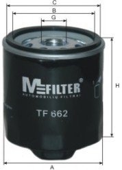 Фильтр масляный AUDI, VW M-Filter TF662 (фото 1)