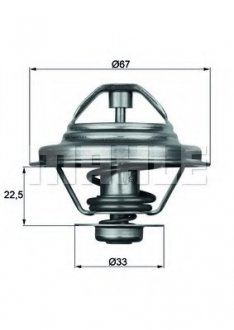 Термостат VW; VOLVO MAHLE TX 24 87 D (фото 1)