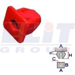 Втулка внеш.накладок на порог/молдинг (к-т:10 шт) размер:A = 15,3mm/B = 15,1mm/C = 5,7mm/H = 12,7mm ELIT R 57187Z