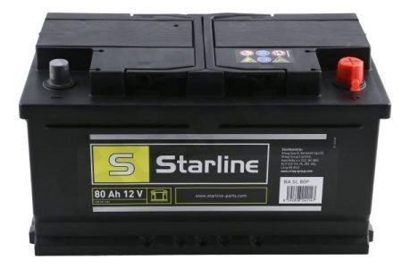 Аккумулятор STARLINE, R"+" 80Ah, En740 (315 x 175 x 175) правый "+",B13 производство Чехия STARLINE STAR LINE BA SL 80P