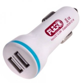 Автомобильное зарядное устройство PULSO C-2023W 2USB (12/24V - 5V 2,1A) ELIT UNI C-2023W