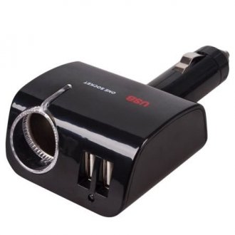 Разветвитель прикуривателя PULSO 1 вихід + 2USB 2100mA 12/24V SC-1068 ELIT UNI SC-1068 (фото 1)