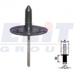 Заклепка подкрылков (к-т:10 шт)размер:A = 30mm/C = 5,4mm/H = 13mm ELIT C60362 (фото 1)