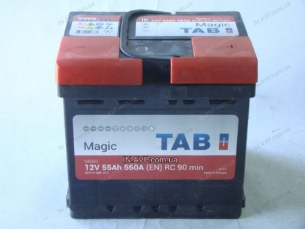 Аккумулятор 55Ah 560A EN (207x175x190) TAB 189058 (фото 1)