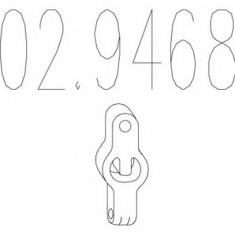 Резиновый элемент крепления выхлопной системы MTS 02.9468