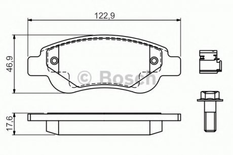 Колодки тормозные дисковые, к-кт. BOSCH 0 986 494 606