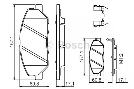 Колодки тормозные дисковые, к-кт. BOSCH 0 986 494 631