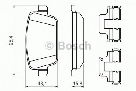 Гальмівні колодки, дискові BOSCH 0 986 494 639