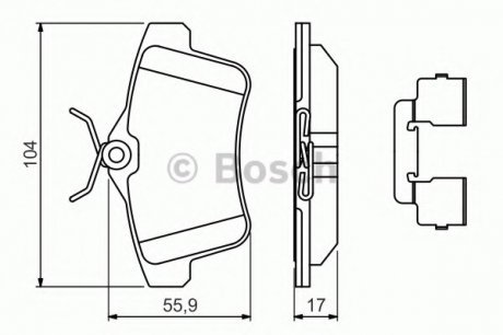 Гальмівні колодки, дискові BOSCH 0 986 494 640