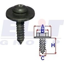 Винт воздухозаборника (к-т:10 шт)8,2x17mm ELIT C60361 (фото 1)